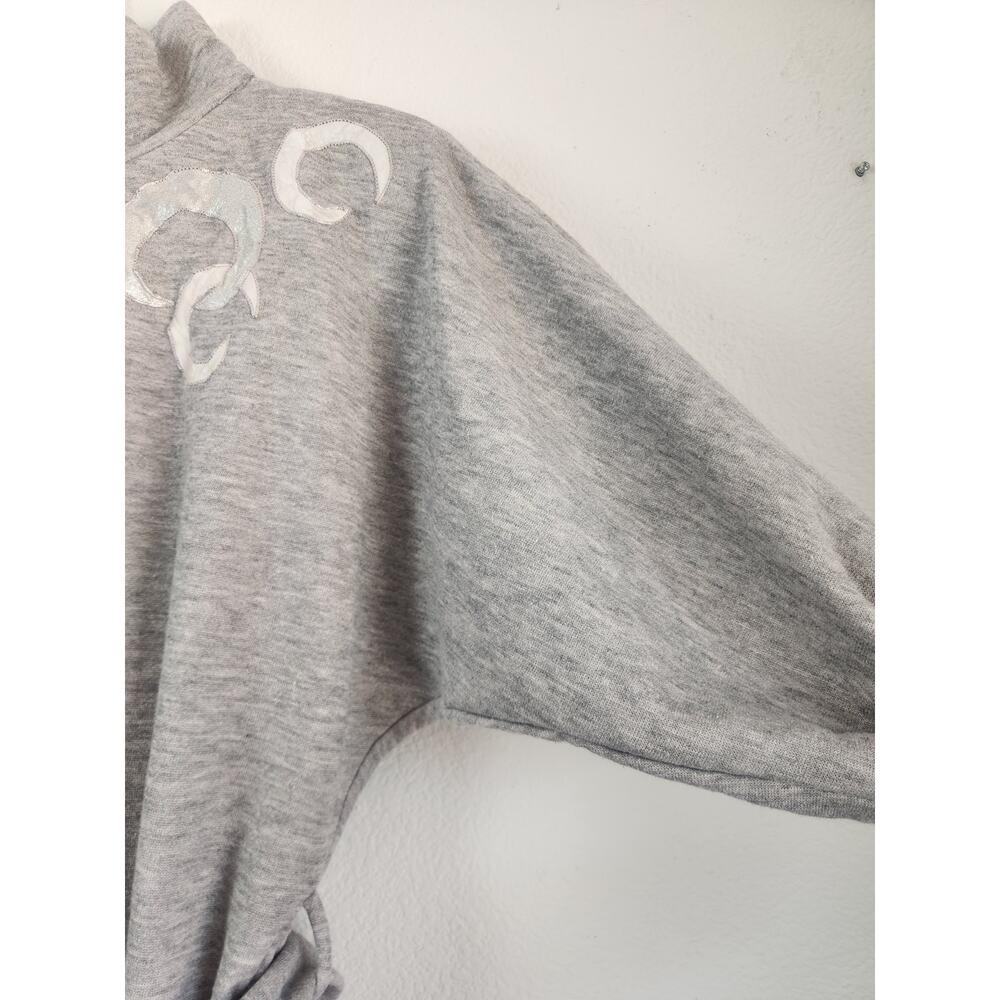 Lucie Ann Beverly Hills Jumpsuit Gray Long Sleeve Shoulder Pads Pockets Belt - Picture 3 of 11